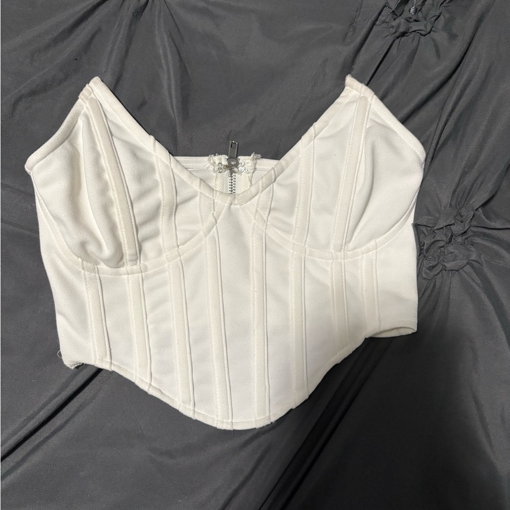 Missguided + White Structured Bodysuit